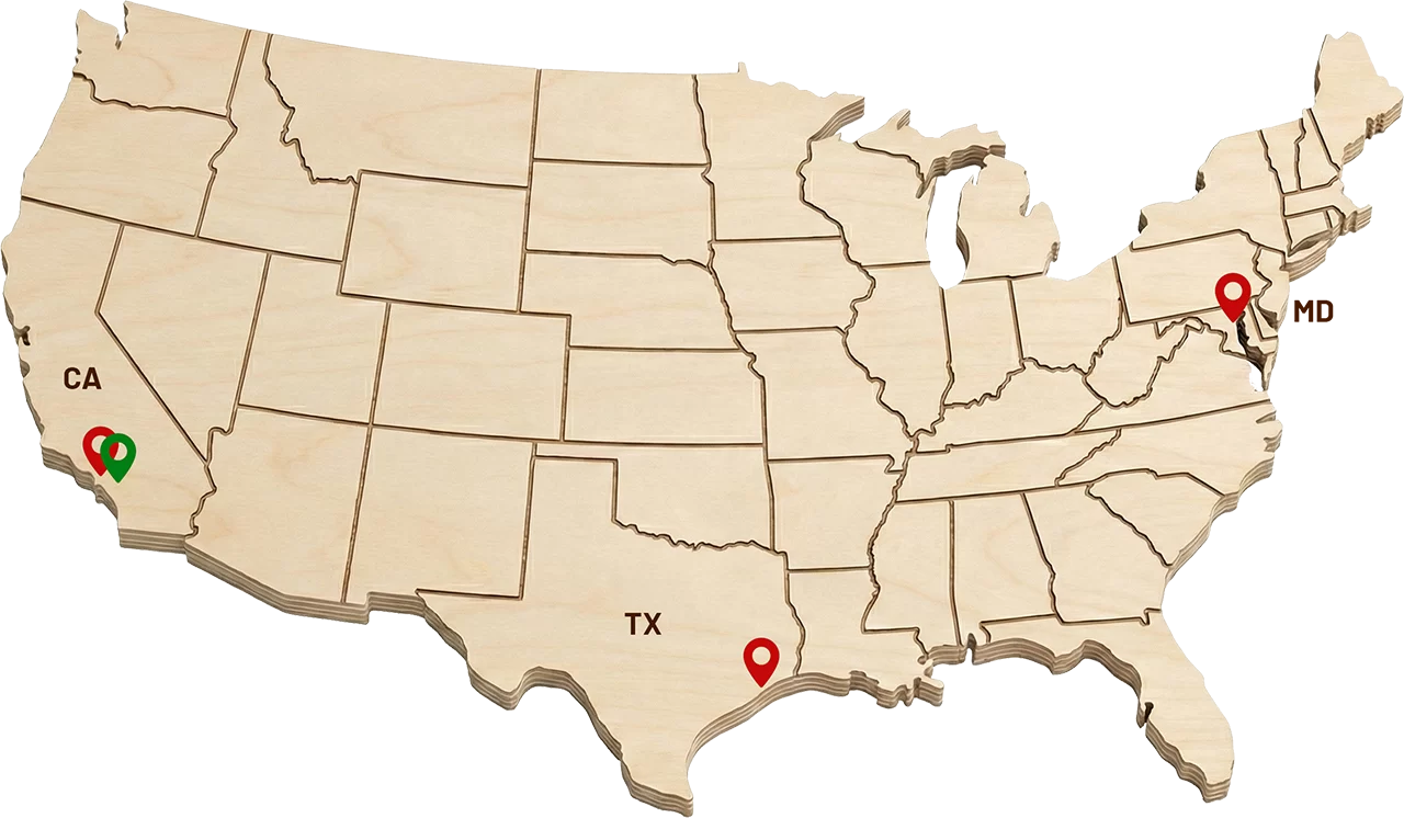 PlyHolz Locations Map